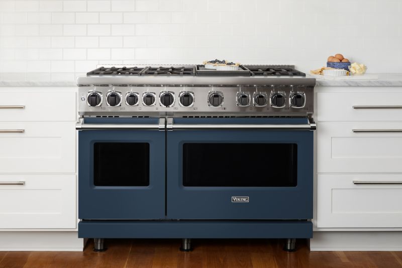 Family-Friendly Home Update features a Viking Blue Range - Viking